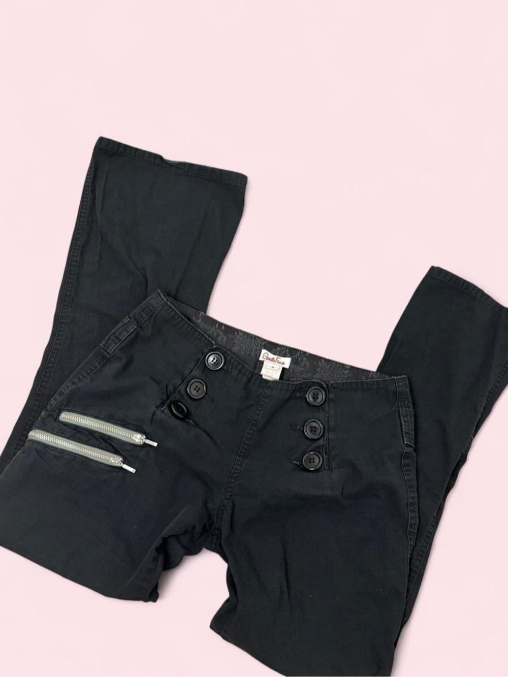 Vintage low rise black trousers